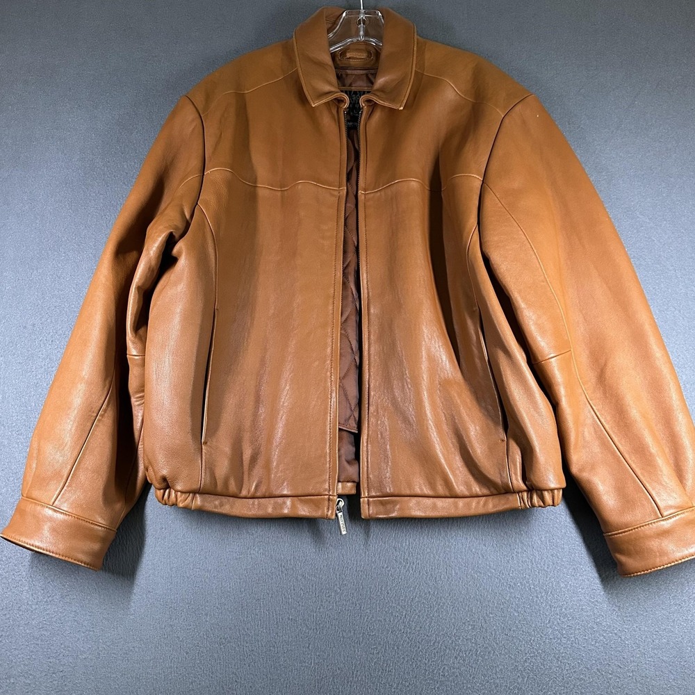 Vtg Wilsons Leather Jacket Mens Large Brown Thinsulate Bomber Pelle Studio Lined
